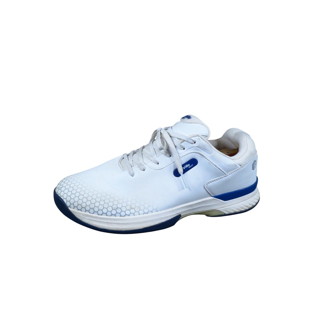 FitVille Marca Men Golf Shoes Size 14 Extra Wide Athletic White Blue Synthetic